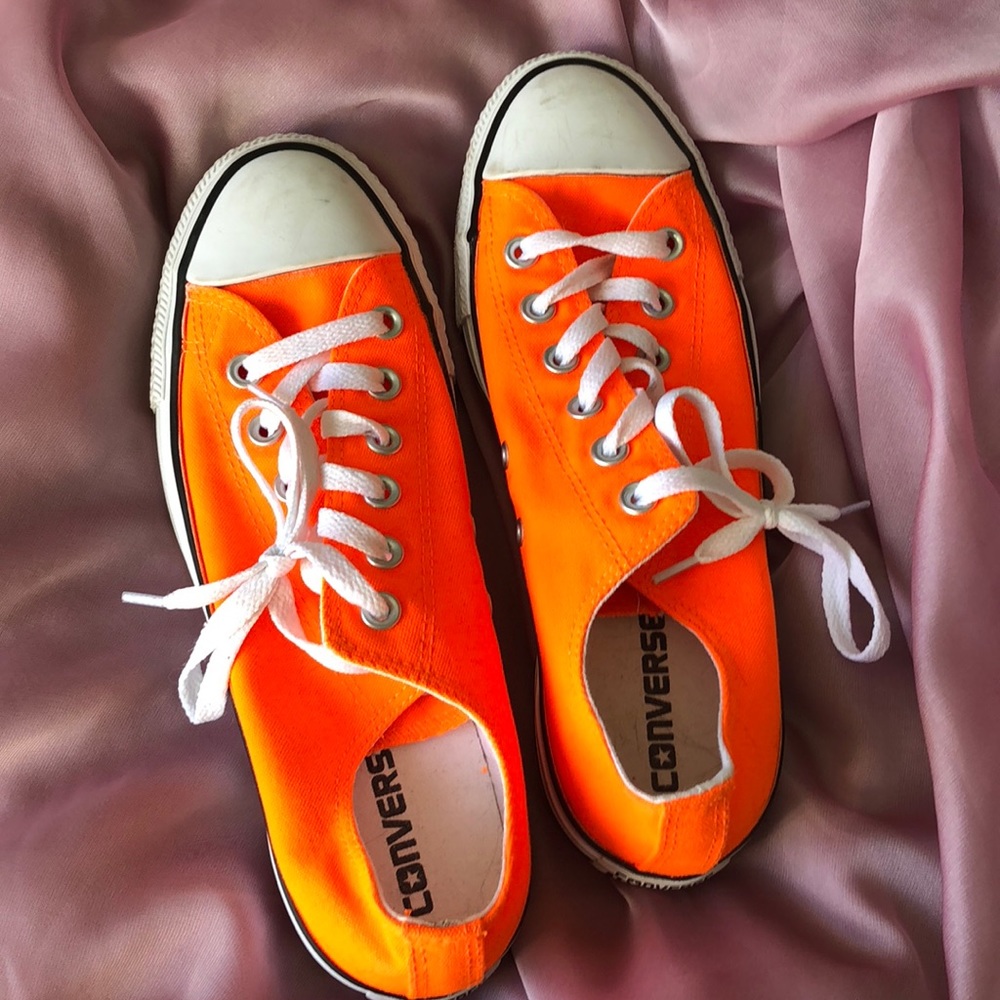 Neon Orange Converse